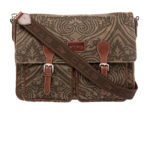 Etro Brown Messenger Bag in Paisley Patterned